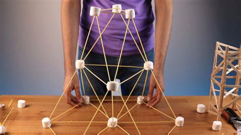 pasta breaker|marshmallow and pasta tower.